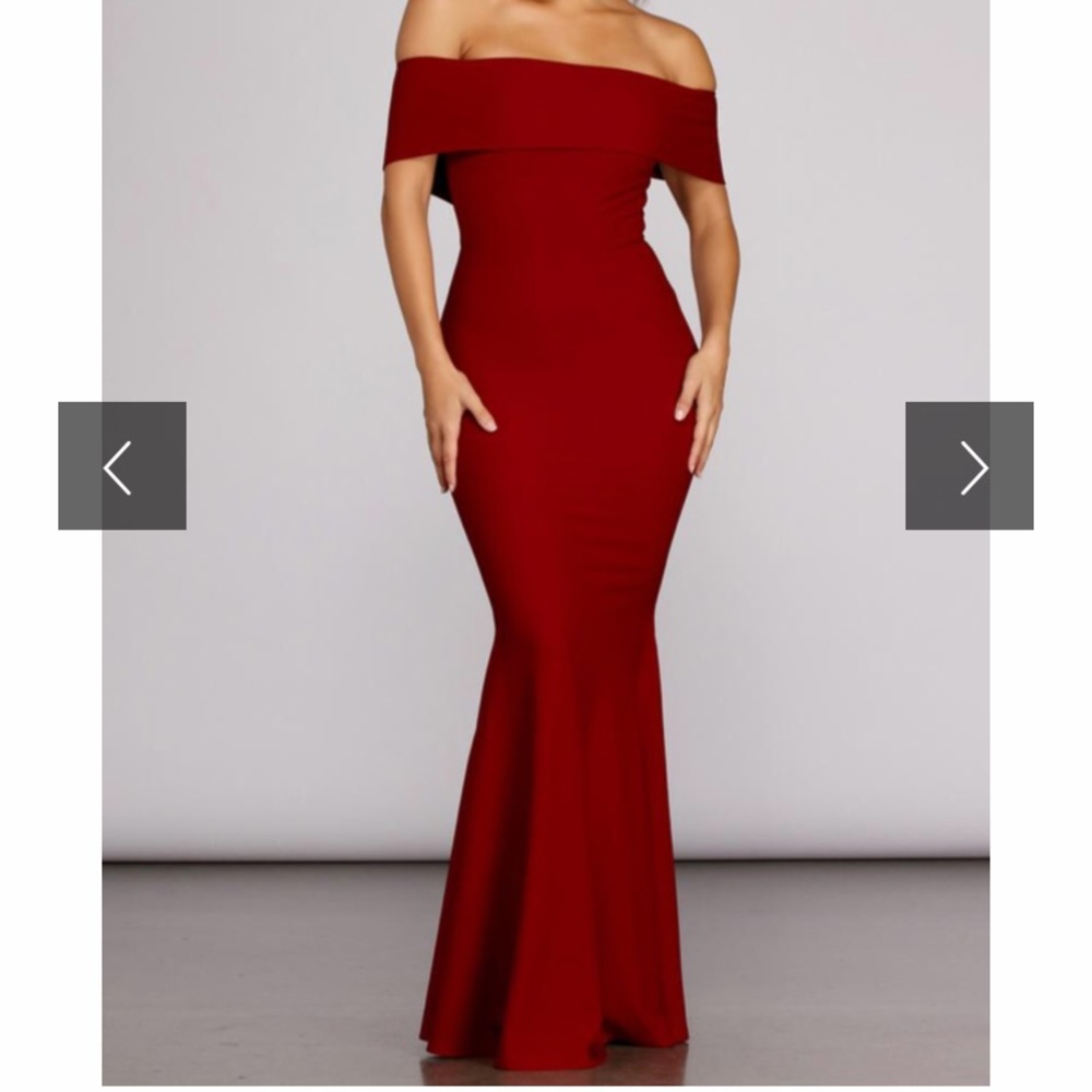 Madison sleeveless mermaid dress, burgundy